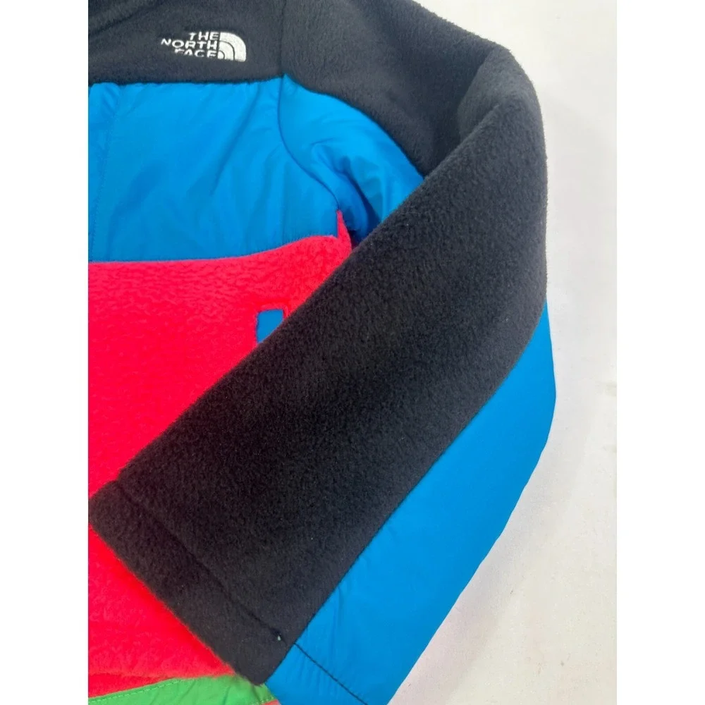 The North Face Girl's XL Snap Fleece Mashup Jacket Pink/Green NWT $99 New - Picture 3 of 9